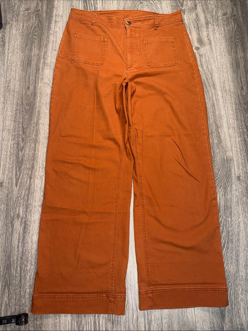Old Navy High Rise Wide-Leg Tall Trousers in Rust Orange 10